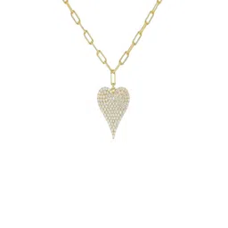 AQUASTREET 18K Gold Plated Anti-Tarnish Zircon Heart Chain Pendant Necklace-picture-10