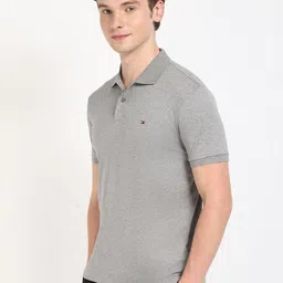 Tommy Hilfiger Men Solid Polo Collar Cotton T-shirt image 4