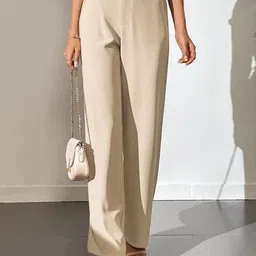 BROADSTAR Women Smart High-Rise Easy Wash Trousers-picture-33