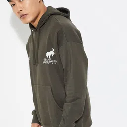 max Men Printed Hooded Sweatshirt image 2