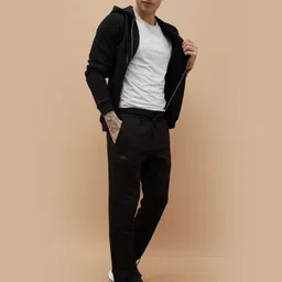 Kappa Men Solid Cotton Regular Fit Joggers-image-0