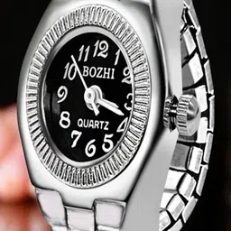 SAPRAA TRENDS Women Silver-Plated Stainless Steel Watch Ring image 5