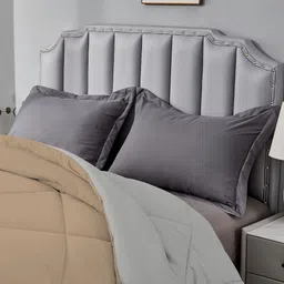 ELEGANT WEAVERS Brown & Grey Microfiber 210 GSM Double Bed Comforter image 3