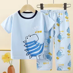 StyleCast x Revolte Boys Printed Short Sleeves Pure Cotton T-shirt With Trousers-picture-6