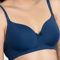 CHILEELIFE Women Medium Coverage Lightly Padded Non-Wired Moisture Wicking T-shirt Bra image 5