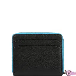 SILVIANO Unisex Textured Leather Zip Around Wallet image 2