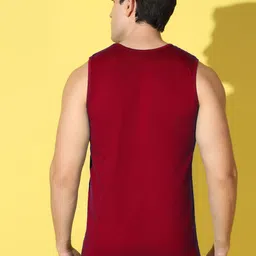 WOOSTRO Printed Gym Innerwear Vest VWS26 98 MAROON image 5