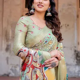 MAHARANI COUTURE Ethnic Motifs Woven Design Banarasi Saree image 2