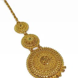 Mansi Jewl Point Gold-Plated Maang Tikka-image-44
