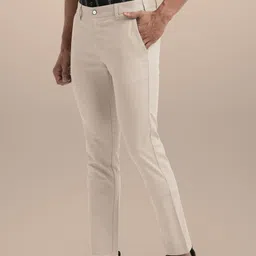 OTTO Men Relaxed Flat-Front Mid-Rise Cotton Trouser image 3