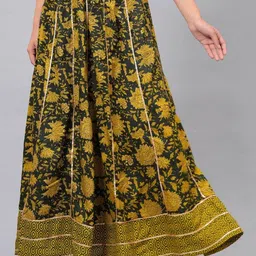 Maquien Printed Maxi Flared Skirts image 4