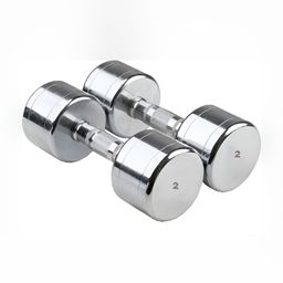 HackerX 2-Pcs Chrome Finish Steel Dumbbells - 2 kg Each-picture-25