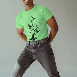 Silver Moon Clothing Typography Printed Drop-Shoulder Sleeves Pure Cotton T-shirt-picture-16