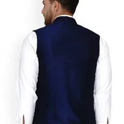 VEERA PARIDHAAN Banarasi Mandarin Collar Nehru Jacket image 4