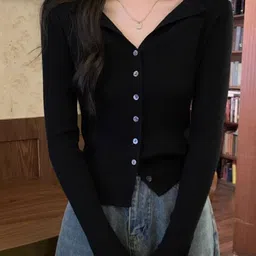 StyleCast Women V-Neck Long Sleeves Front-Open Cardigan-picture-19