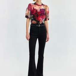 COVER STORY Floral Print Puff Sleeve Top image 4