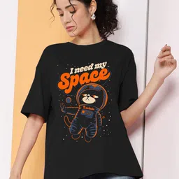 Leotude Women Printed Oversized T-shirt-image-36