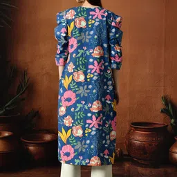 KEOSA Women Floral Printed Floral Kurta image 4