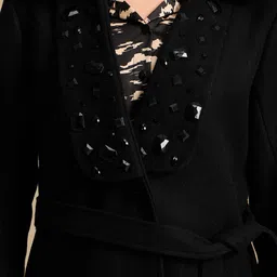 Kazo Notched Lapel Embellishment Single-Breasted Overcoat image 5