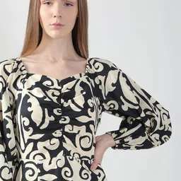 Vero Moda Tribal Print Cotton Fit & Flare Dress image 4