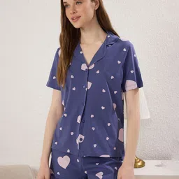 Trendyol Printed Pure Cotton Night suit-picture-30