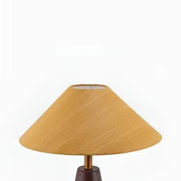 Fabindia Yellow Cotton Frustum Shaped Table Lampshade image 3