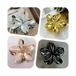 Elecsera Pack of 4 Floral Shaped Claw Clip-image-15