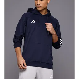 ADIDAS Sereno Aeroready Cut 3-Stripes Hooded Sweatshirt-picture-1