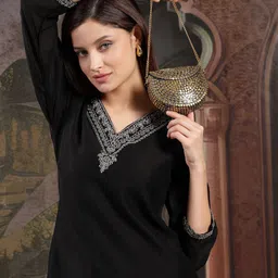 Anekaant Embellished Half Moon Clutch image 2