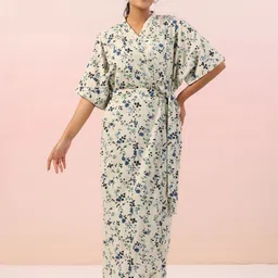 SANSKRUTIHOMES Women Printed Pure Cotton Maxi  Nightdress-picture-46