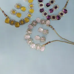 Women Click Set Of 3 Stone-Studded Jewellery Set-picture-21