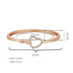 Nilu's Collection Women American Diamond Rose Gold-Plated Kada Bracelet image 5
