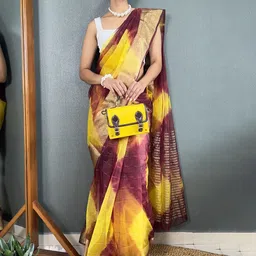 all about you Tie and Dye Organza Saree image 5