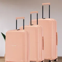 Nasher Miles Set Of 3 Textured Hard-Sided Trolley Suitcase-picture-51