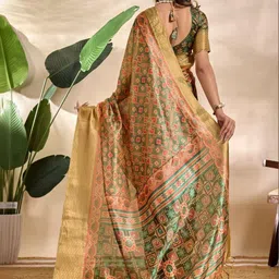 G R K Fashion Textile Ethnic Motifs Silk Blend Saree image 4