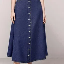 Tripursundari Fashion Women Denim A-Line Maxi Skirt-picture-39