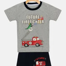 YK Boys Printed T-shirt with Shorts-picture-14