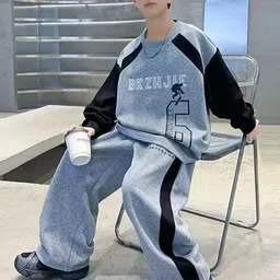 INCLUD Boys Printed Long Sleeves Sweatshirt With Trouser-image-39