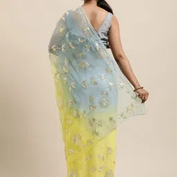 Mitera Floral Gotta Patti Organza Saree image 3