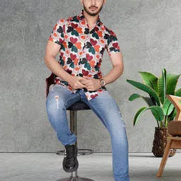 MARMIC FAB Men Classic Slim Fit Opaque Printed Casual Shirt image 2