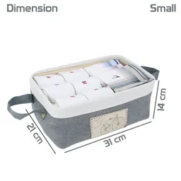 HomeStorie Grey 2 Pcs Eco-Friendly Foldable Storage Basket Bins Multi-Utility Organisers image 5