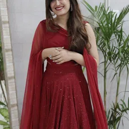 ETHNIC PLUS Women Embellished Sequinned Ready to Wear Lehenga Choli image 4