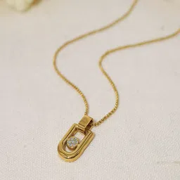 AQUASTREET Gold-Plated Square Pendants with Chains image 5