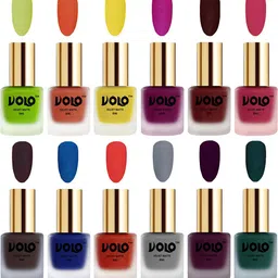 VOLO Set Of 12 Velvet Matte Nail Polish - 8 ml Each - Magenta - Coral - Light Wine - Dark image 1