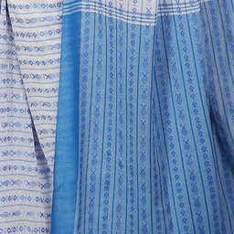 BENGAL HANDLOOM Ethnic Motifs Art Silk Taant Saree image 5