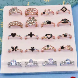 DIVYANSHI COLLECTION Brass American Diamond Finger Ring-picture-25