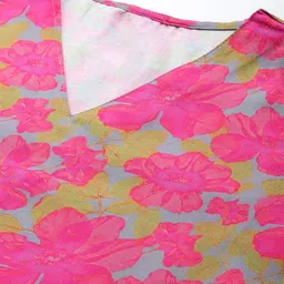 THE FAB FACTORY Selection Of 2 Floral Printed Mandarin Collar Tunics image 4