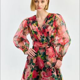 COVER STORY Women Floral Printed Fit & Flare Wrap Mini Dress-picture-40