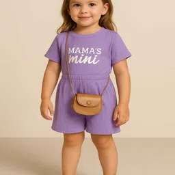 Ninas Girls Printed Short Sleeves T-shirt With Shorts-image-8