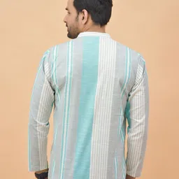Anouk Rustic Men Striped Daily Cotton Straight Kurta image 4